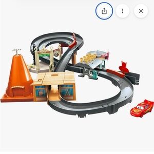 Racing around radiator Springs track set